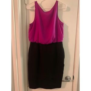 Worthington Dress Black/Fuchia